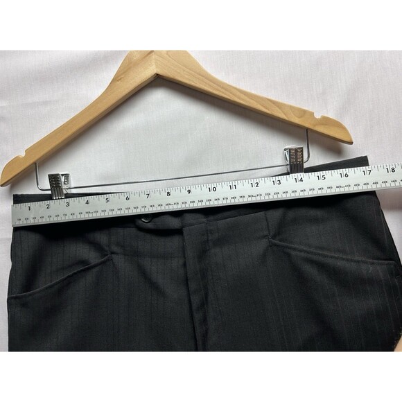 Oleg Cassini Men’s 38R? Pants 43 Waist Black Pinstripe Suit - Picture 12 of 15